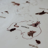 Animal World Map Play Mat