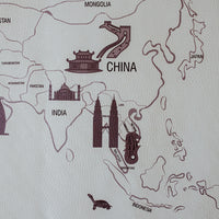 Iconic Landmark World Map Play Mat